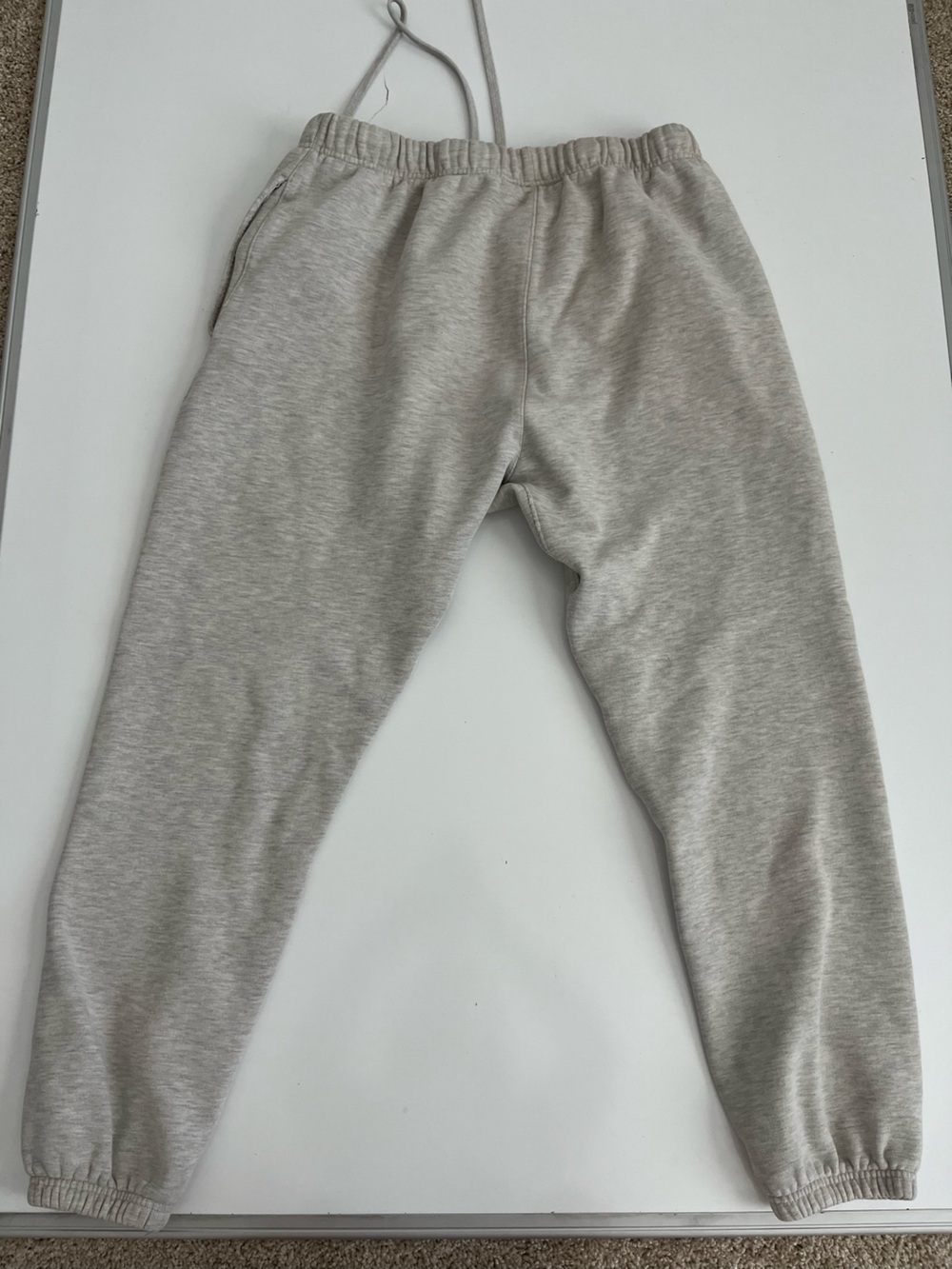 Essentials Men’s Heather Gray Jogger Sweatpants - Picture 5 of 7
